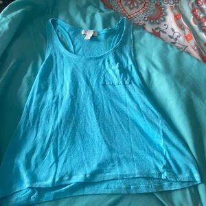 forever 21 light blue tank top